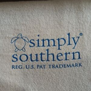 Simply Southern Tan Tee with Blue Logo
